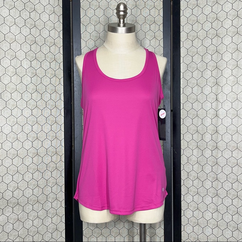 Bally Total Fitness Fuchsia Red Dry-Wik Athletic Tank Top